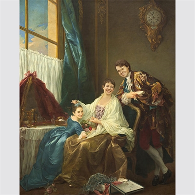 Custom Renaissance Family Portrait by Drouais from Photos,by myDaVinci - myDaVinci